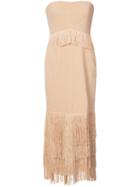 Jonathan Simkhai Lace Strapless Dress, Women's, Size: 4, Nude/neutrals, Spandex/elastane/silk/acetate/viscose