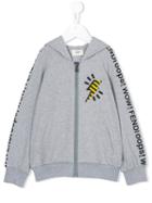 Fendi Kids - Printed Hooded Sweatshirt - Kids - Cotton/spandex/elastane - 6 Yrs, Grey