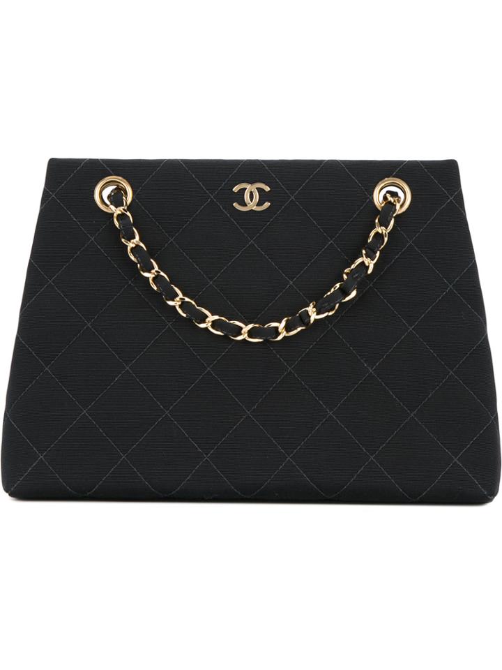 Chanel Vintage Quilted Handbag - Black