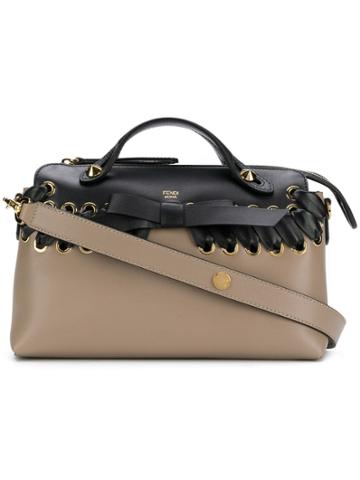 Fendi Black And Light Brown By The Way Medium Leather Handbag