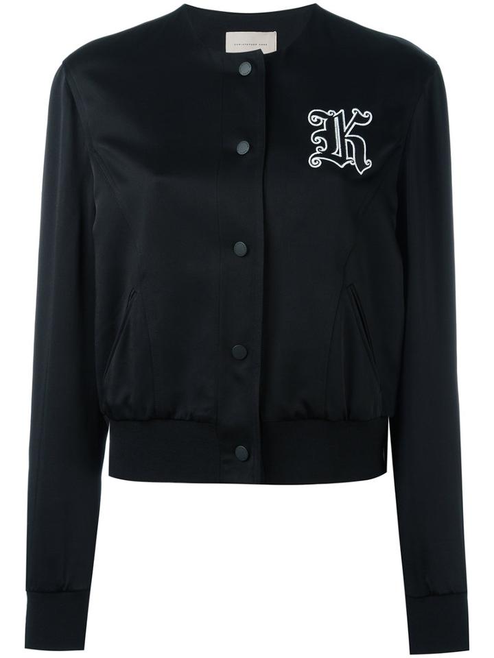 Christopher Kane Cady Cropped Jacket, Women's, Size: 44, Black, Acetate/viscose/polyester