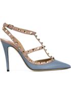 Valentino Garavani Rockstud Pumps, Women's, Size: 35.5, Grey, Calf Leather/leather/metal Other