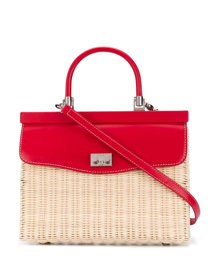 Rodo Woven Tote Bag - Red