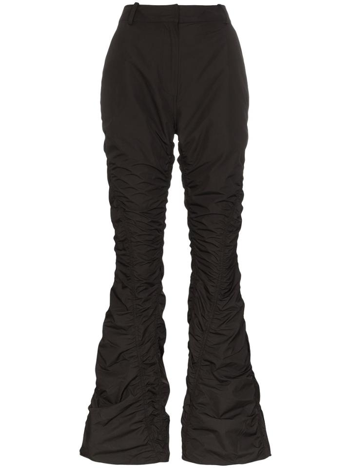 Hyein Seo Wide Leg Shirring Trousers - Black