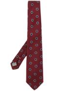 Canali Spotted Pattern Tie - Red