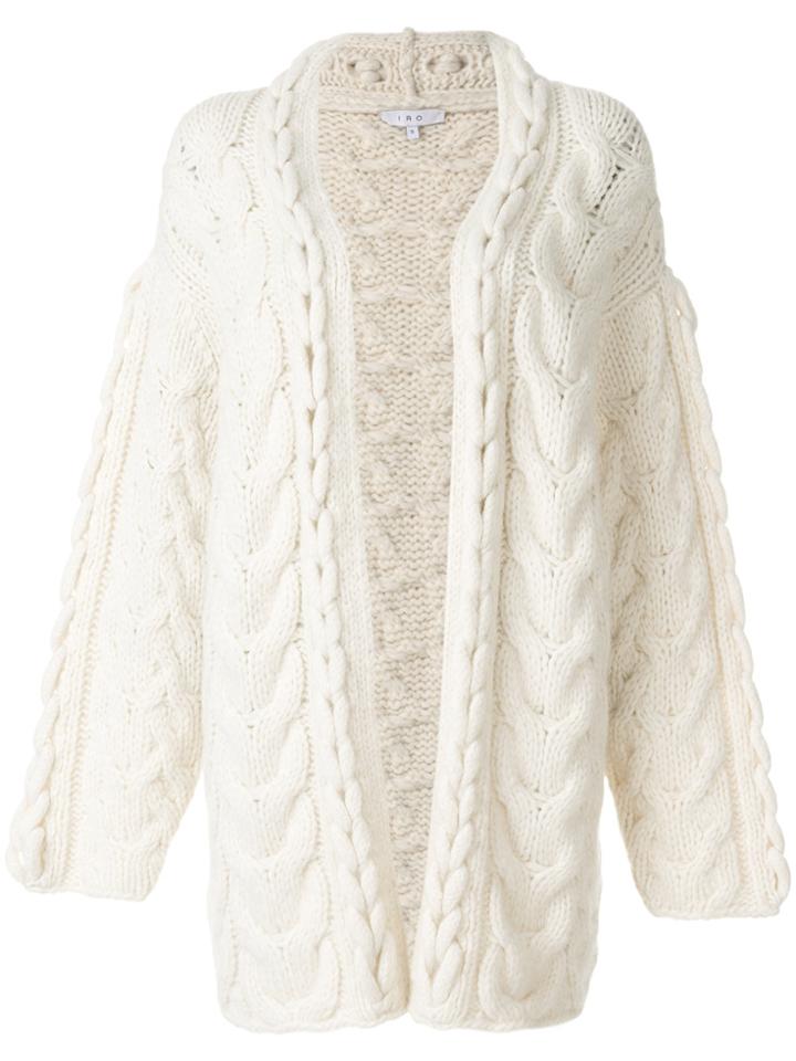 Iro Chunky Knit Cardigan - White