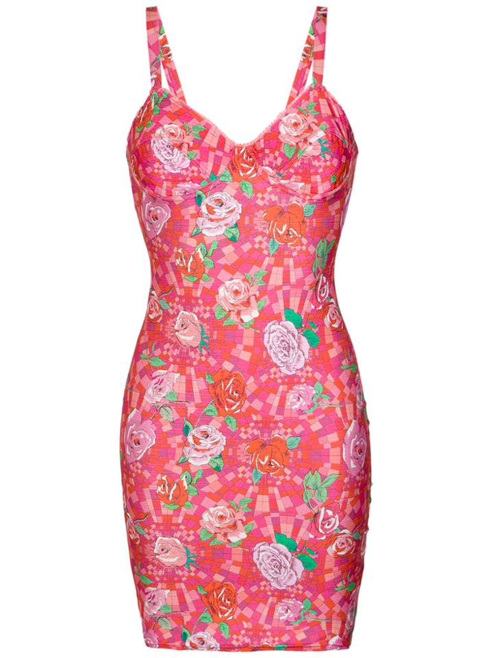 Amir Slama Floral Print Fitted Dress - Unavailable