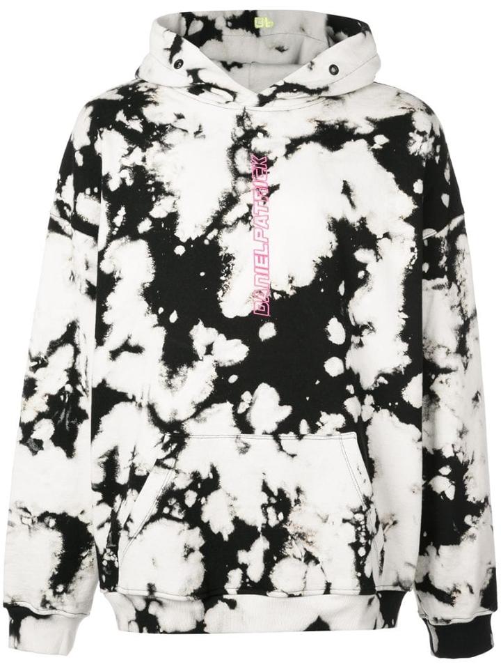 Daniel Patrick Vertical Logo Hoodie - White