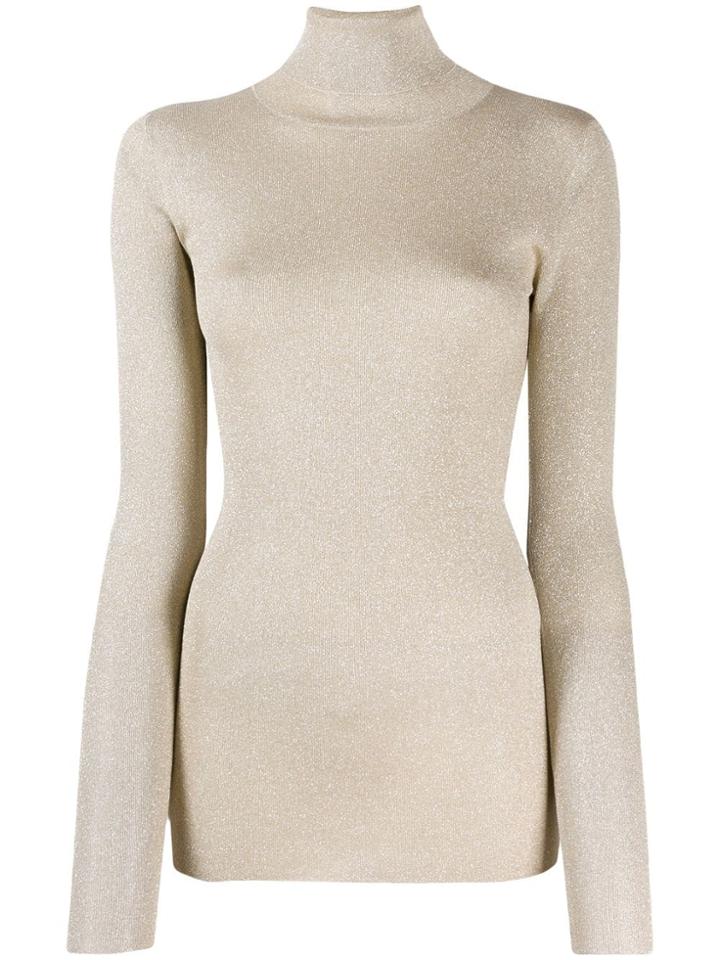 Brunello Cucinelli Roll Neck Sweater - Gold