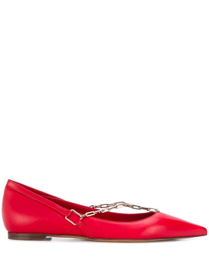 Valentino Valentino Garavani Chain Detail Pumps - Red