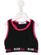 Msgm Kids Msgm X Barbie Tank Top, Girl's, Size: 10 Yrs, Black
