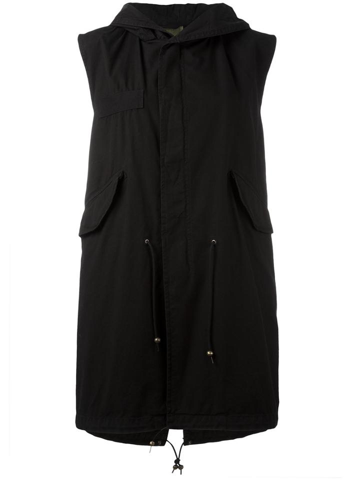 Mr & Mrs Italy Hooded Gilet, Women's, Size: Small, Black, Cotton