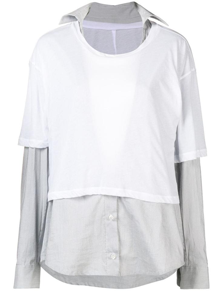 Unravel Project Overlaped Blouse - Grey