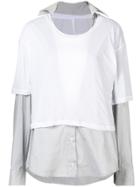 Unravel Project Overlaped Blouse - Grey