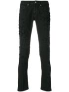 Dondup Distressed Slim-fit Jeans - Black