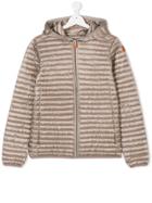 Save The Duck Kids Hooded Puffer Jacket - Metallic