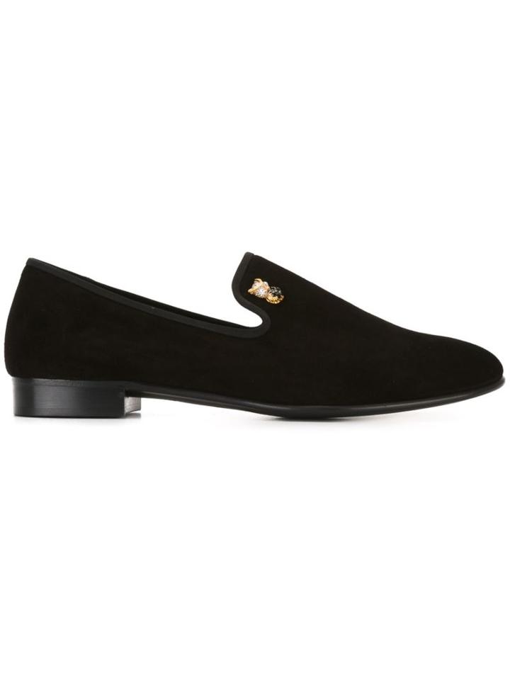 Giuseppe Zanotti Design Owl Embellished Slippers