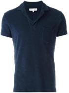 Orlebar Brown Plain Polo Shirt, Men's, Size: Small, Blue, Cotton