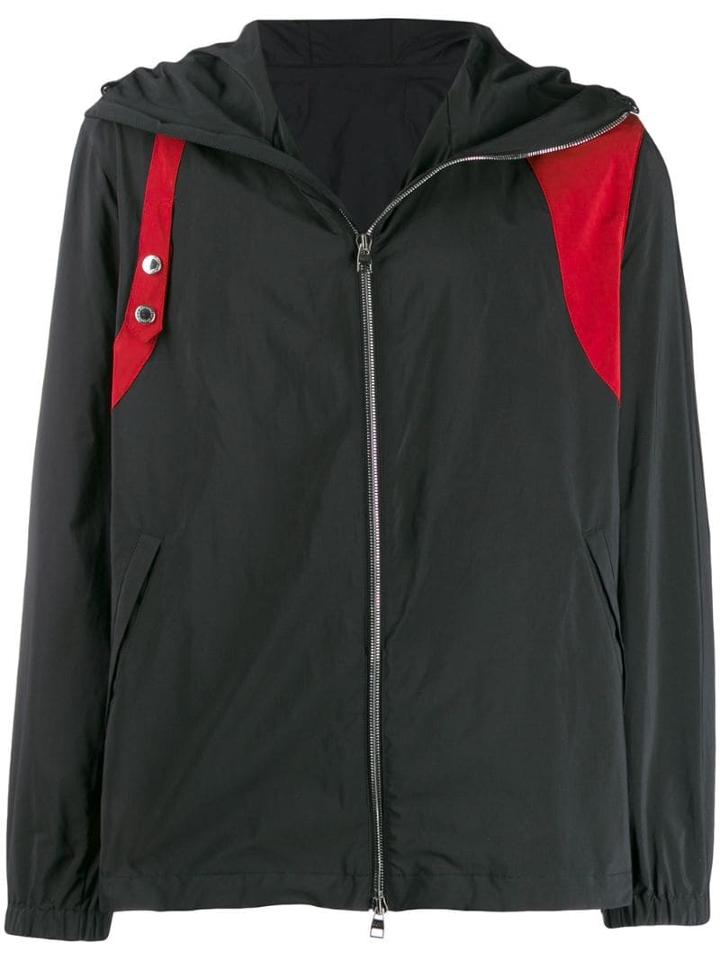 Alexander Mcqueen Harness Hooded Windbreaker - Black