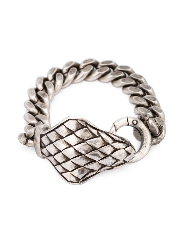 Saint Laurent 'animalier Cobra' Gourmette Bracelet