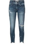 Moussy Vintage Mid-rise Cropped Jeans - Blue