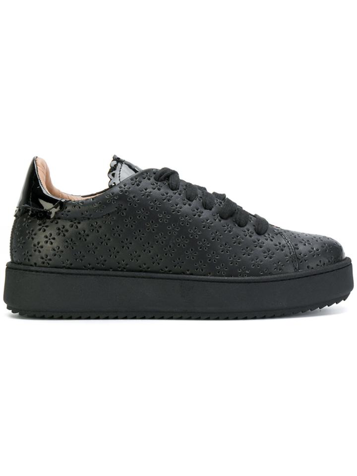 Twin-set Classic Lace-up Sneakers - Black