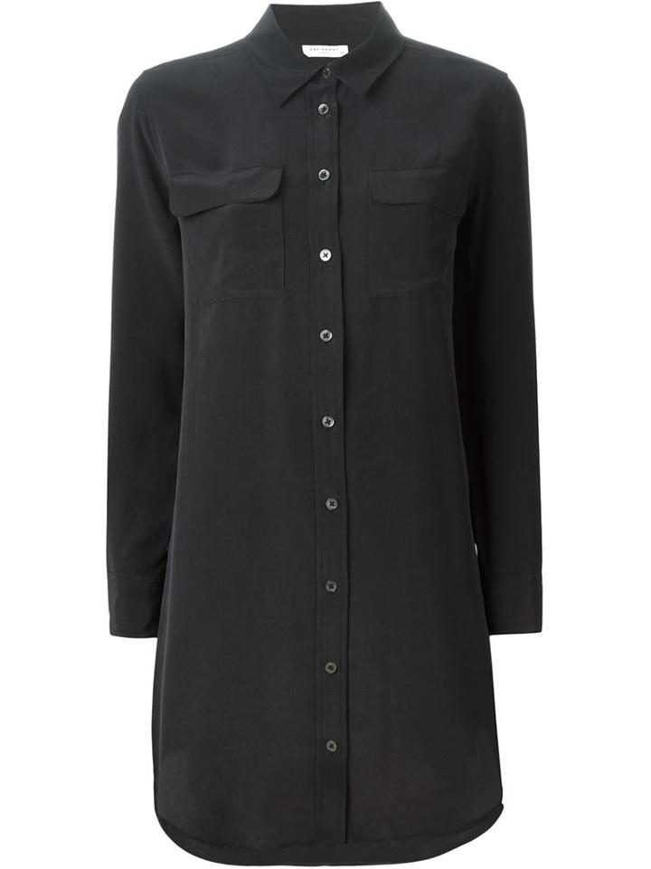 Equipment Oversized Shirt, Women's, Size: Medium, Black, Silk