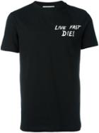 Mcq Alexander Mcqueen Live Fast Die! T-shirt, Men's, Size: Small, Black, Cotton