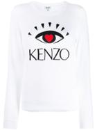 Kenzo Eye Embroidered Print Sweater - White