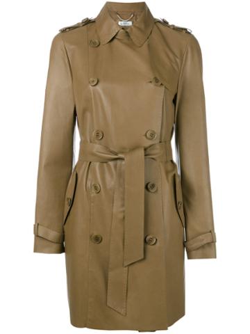 Desa Collection Astar Double-breasted Coat, Women's, Size: 38, Green, Suede
