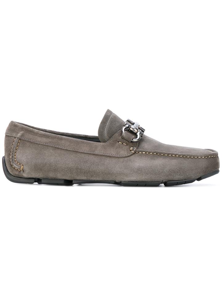 Salvatore Ferragamo Gancio Bit Loafers - Grey