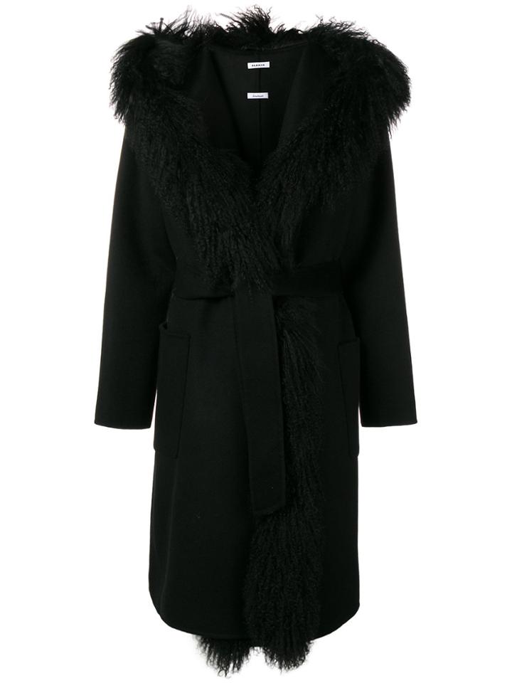 P.a.r.o.s.h. Long Fur Coat - Black
