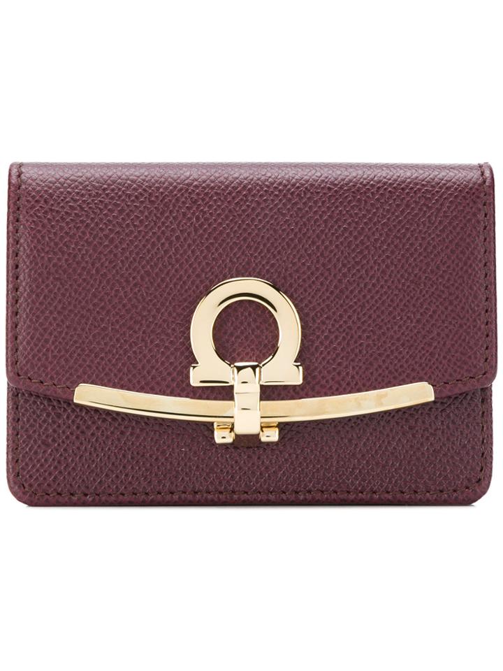 Salvatore Ferragamo Gancino Clip Wallet - Red