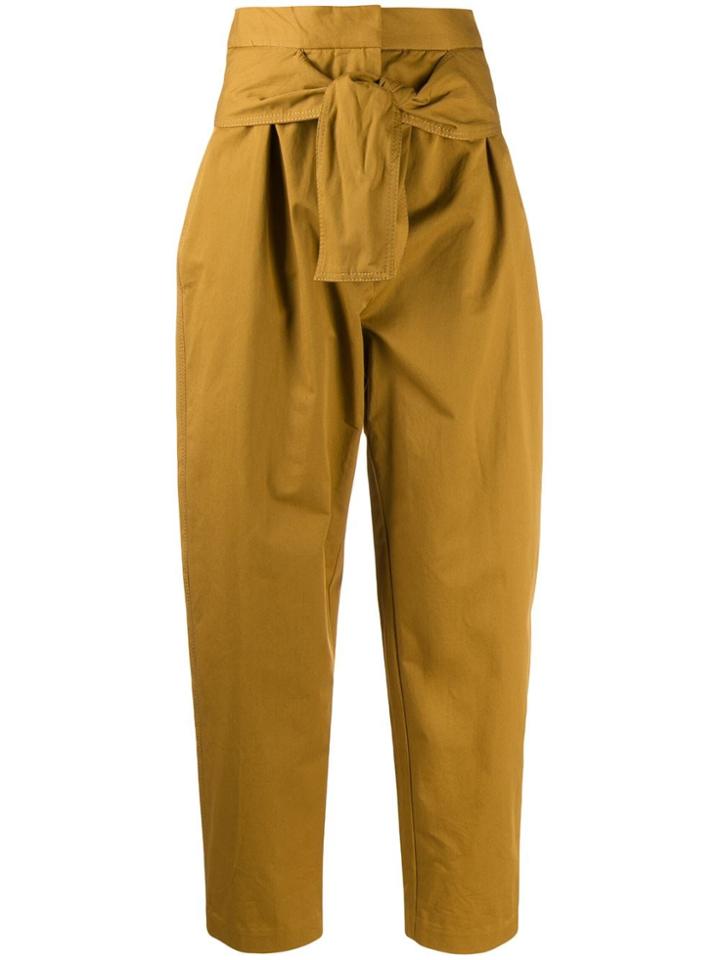 Zimmermann Espionage Obi Drill Tapered Trousers - Yellow