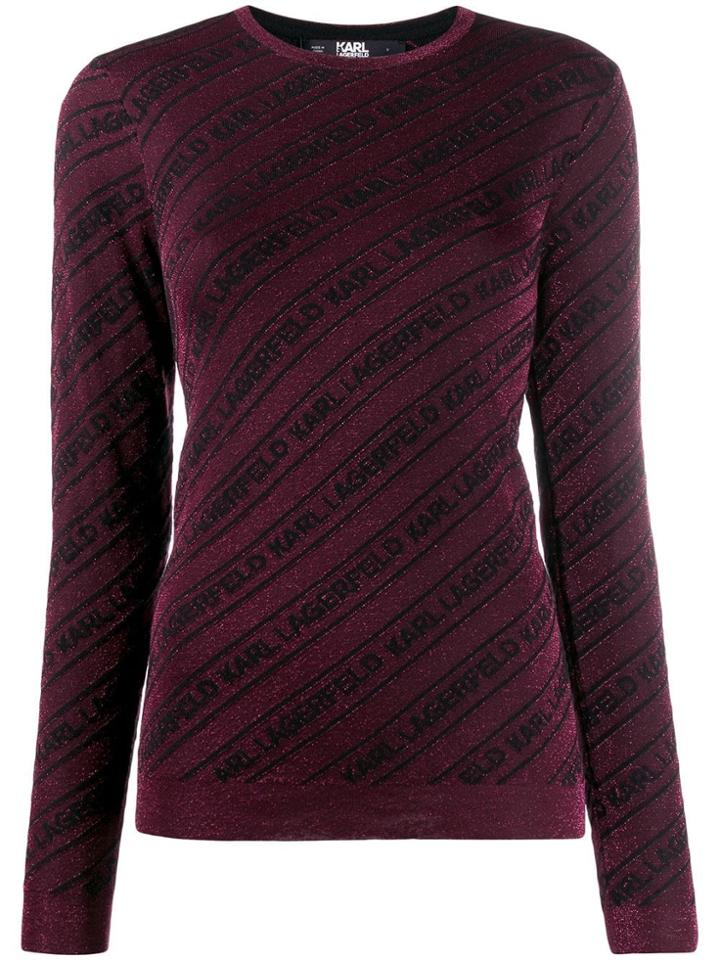 Karl Lagerfeld Logo Sweater - Purple