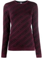 Karl Lagerfeld Logo Sweater - Purple