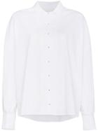 Esteban Cortazar Oversized Cotton Blend Shirt - White