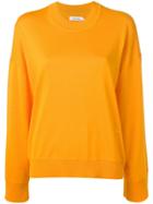 Calvin Klein Logo Embroidered Sweater - Yellow