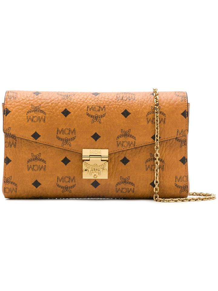 Mcm Millie Flap Crossbody Bag - Brown