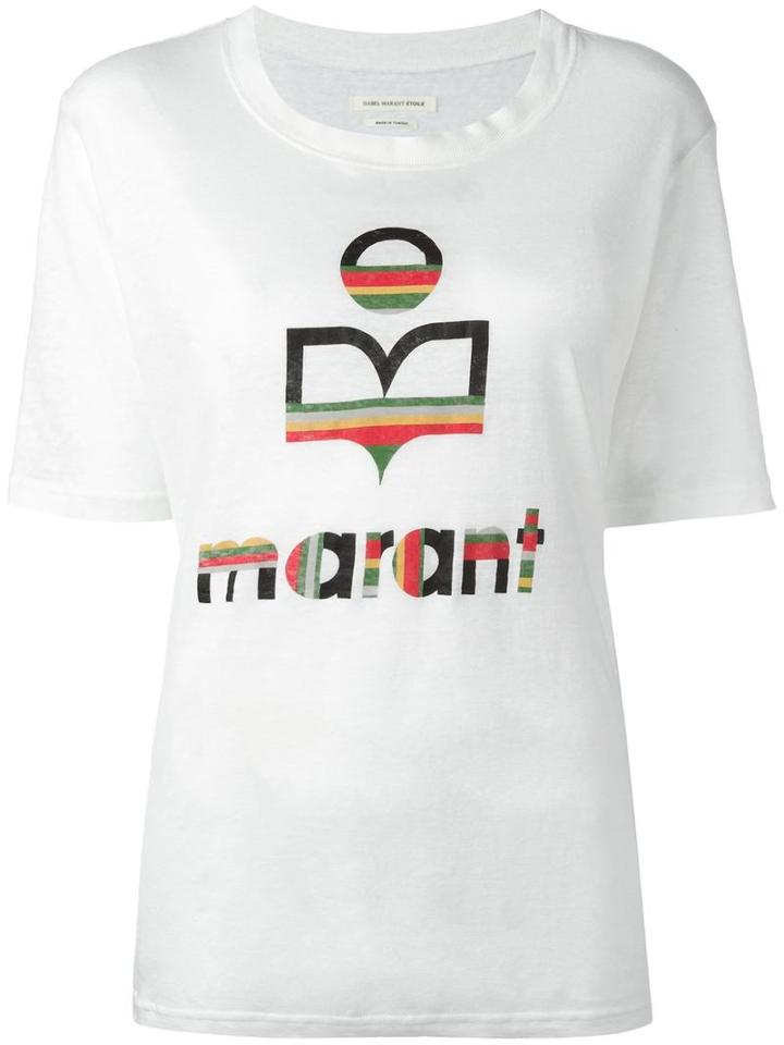 Isabel Marant Étoile 'kendriwa' T-shirt, Women's, Size: Small, White, Linen/flax