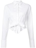 Tome - Bow Embroidered Shirt - Women - Cotton - 8, White, Cotton