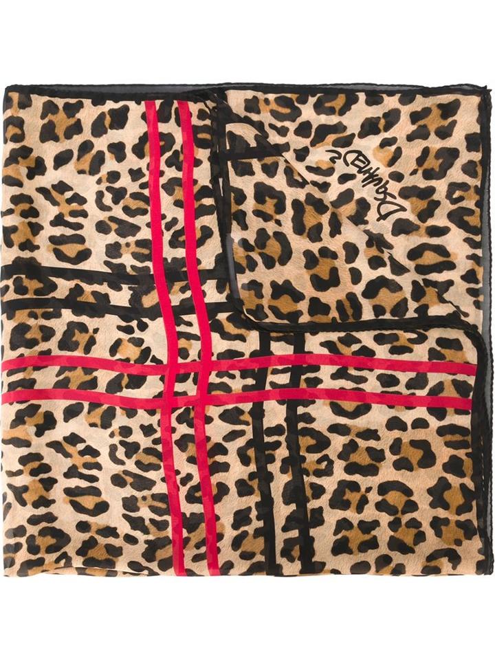 Dsquared2 Leopard Print Scarf