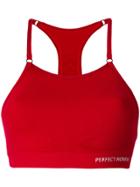 Perfect Moment Intarsia Fitness Top - Red