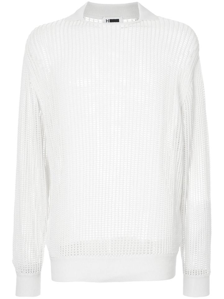 H Beauty & Youth Open Knit Jumper - White