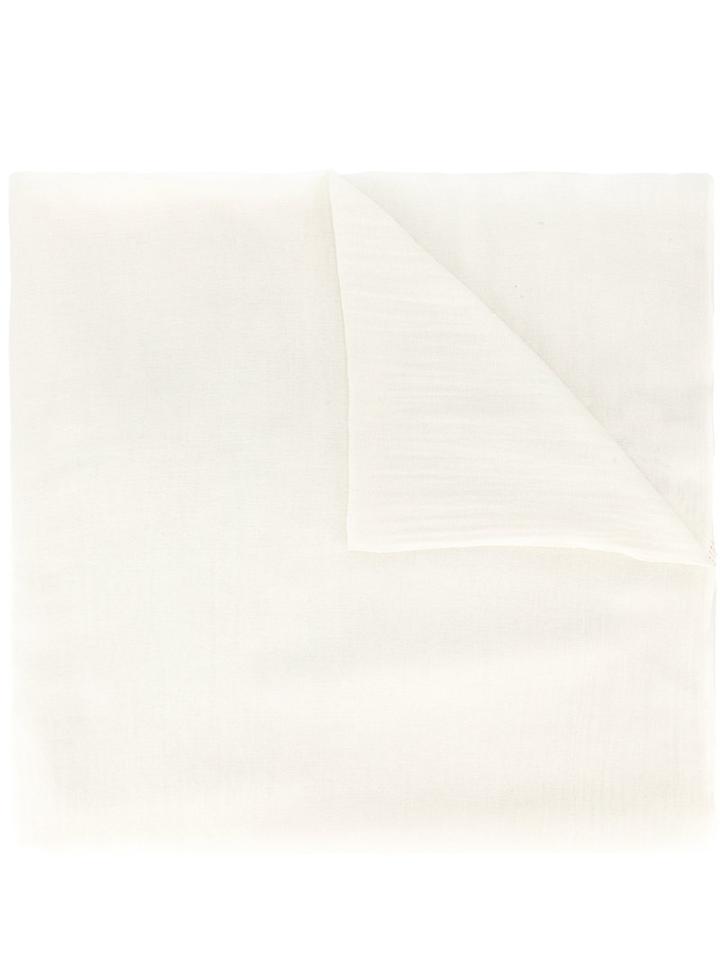 P.a.r.o.s.h. Floral Lace Detail Scarf, Women's, Nude/neutrals, Wool/cotton/polyamide