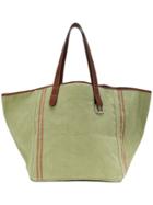 Jw Anderson Belt Leather Trim Tote - Green