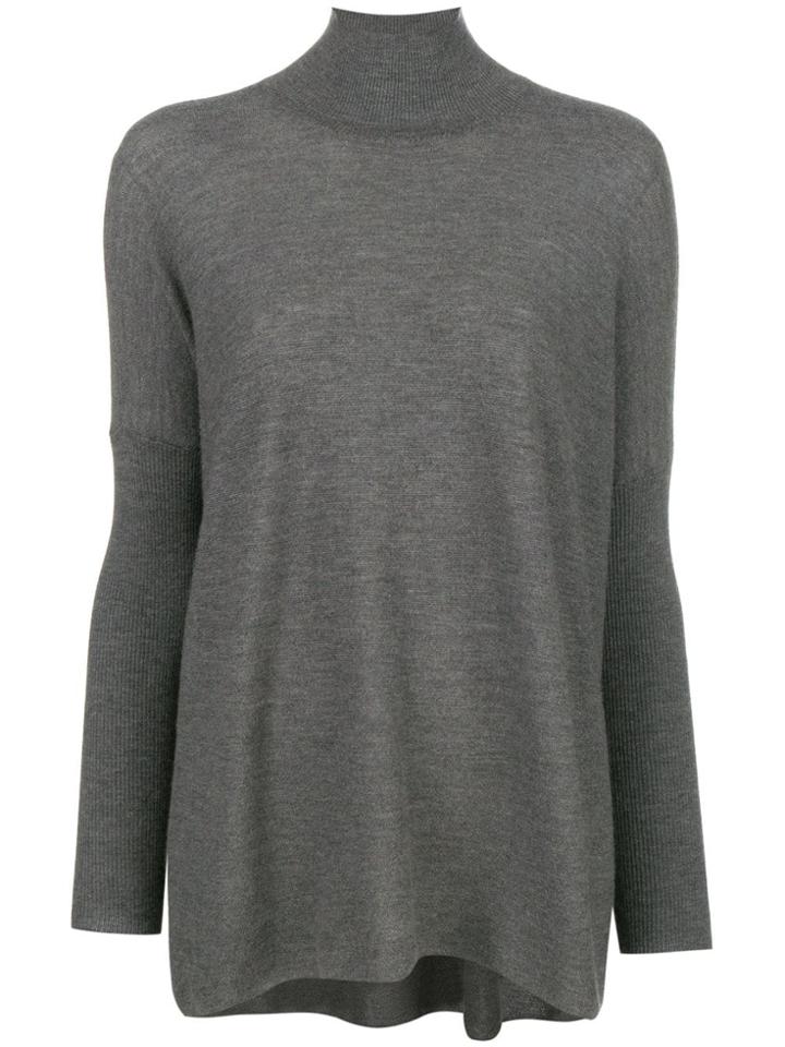 Gentry Portofino Turtle Neck Knit Jumper - Grey