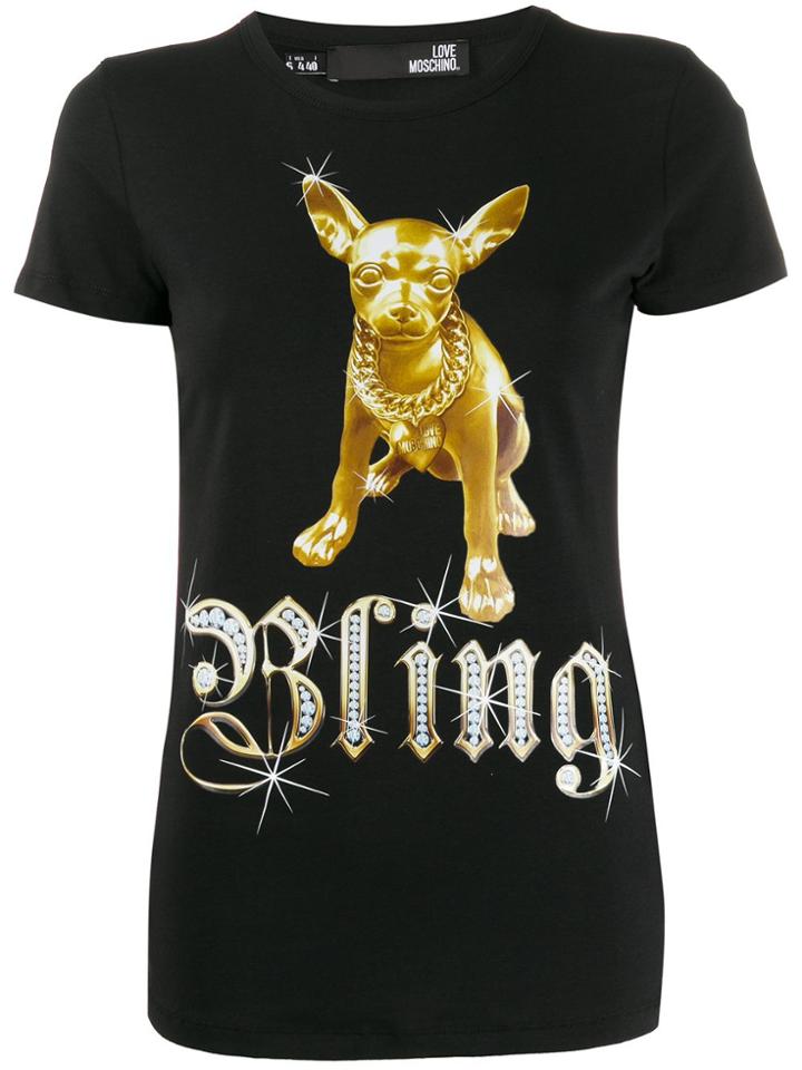 Love Moschino Bling Slim-fit T-shirt - Black