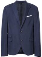 Neil Barrett Buttoned Blazer, Men's, Size: 54, Blue, Modal/cupro/polyamide