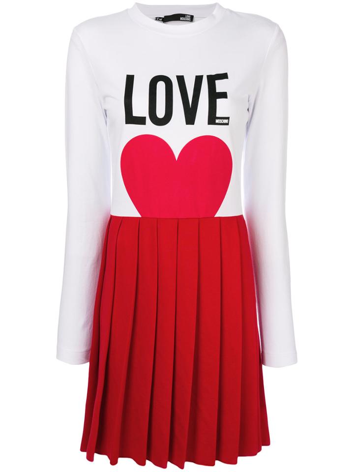 Love Moschino Pleated Dress - White